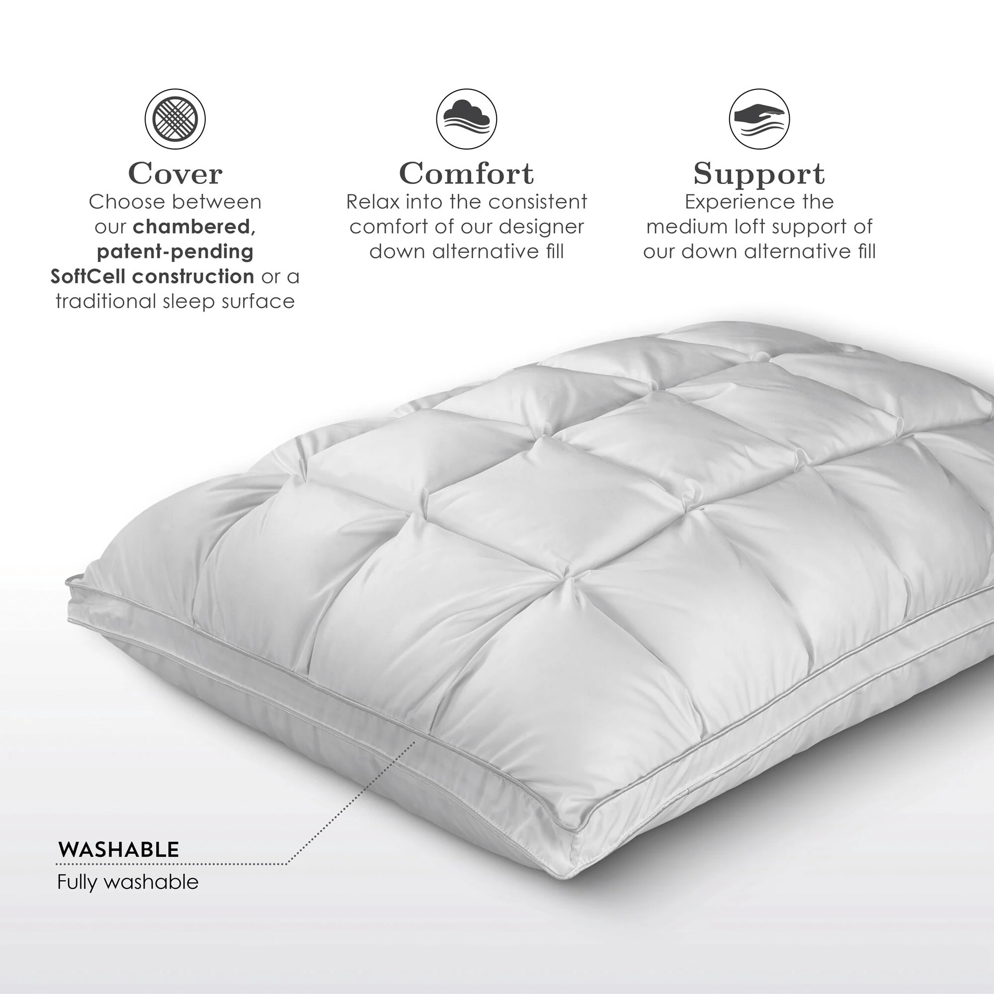 Fabrictech SoftCell Lite Pillow - Image 3